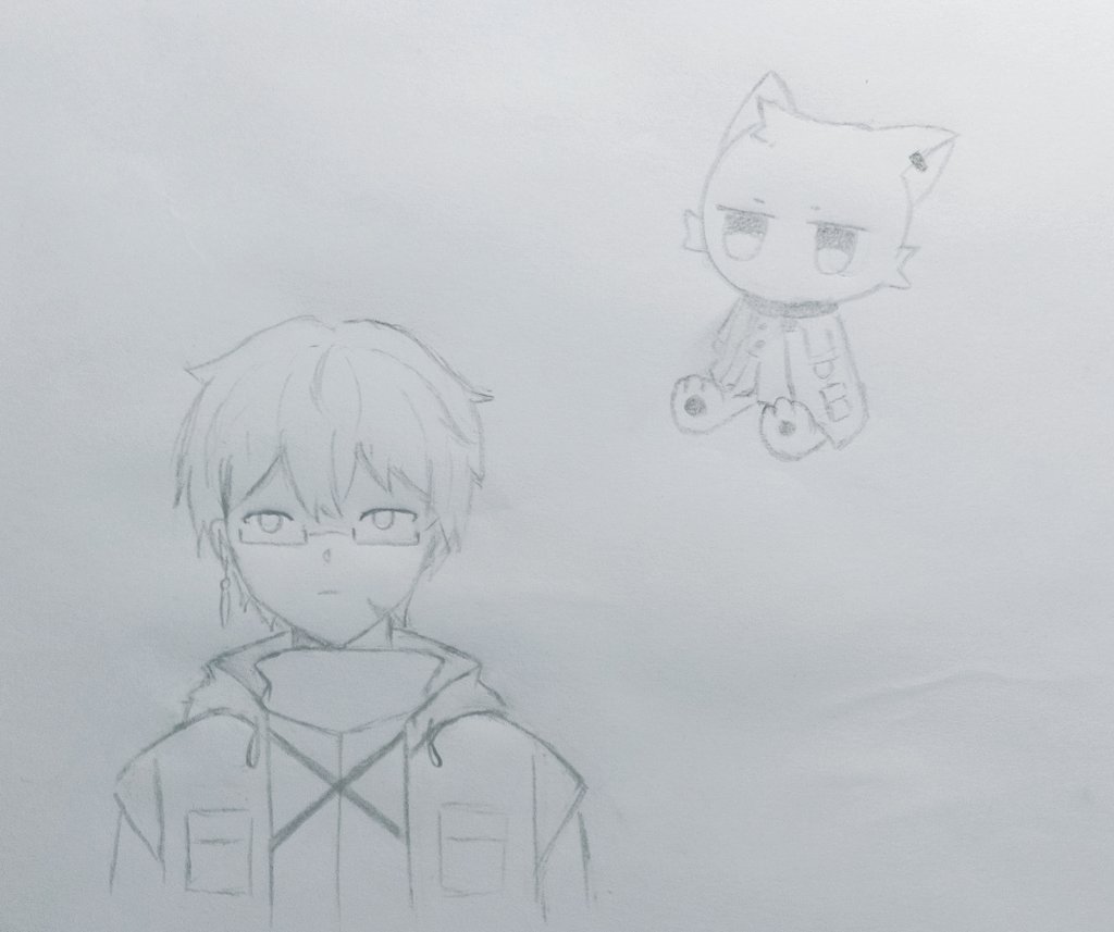 executor141's tweet image. 好喜歡官方的凱貓貓，感覺抱起來很舒服
（畫一下私設博跟凱貓貓