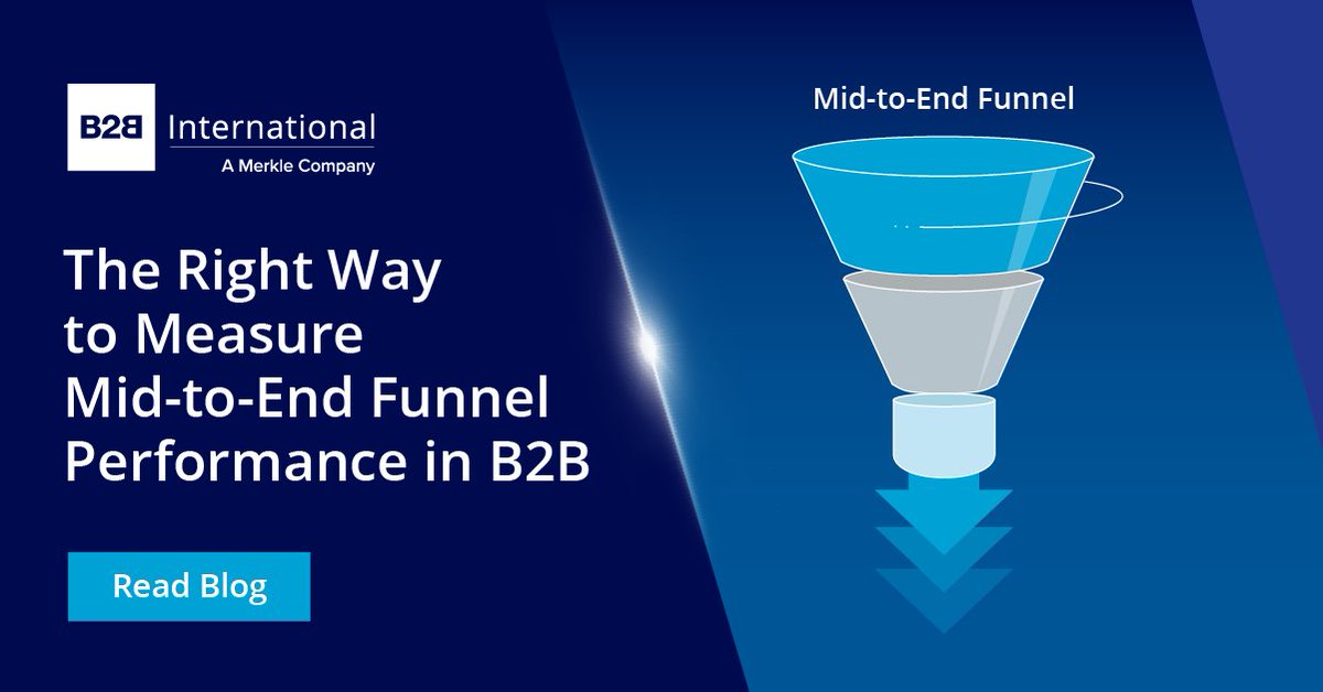 Marketers often neglect the middle of the funnel as it sits between brand-building &amp; sales-led activities.

Yet without a healthy middle funnel, prospective buyers may not feel connected to the brand.

Here's how we evaluate mid-to-end funnel performance 👉b2bint.nl/midfunnelmeasu…