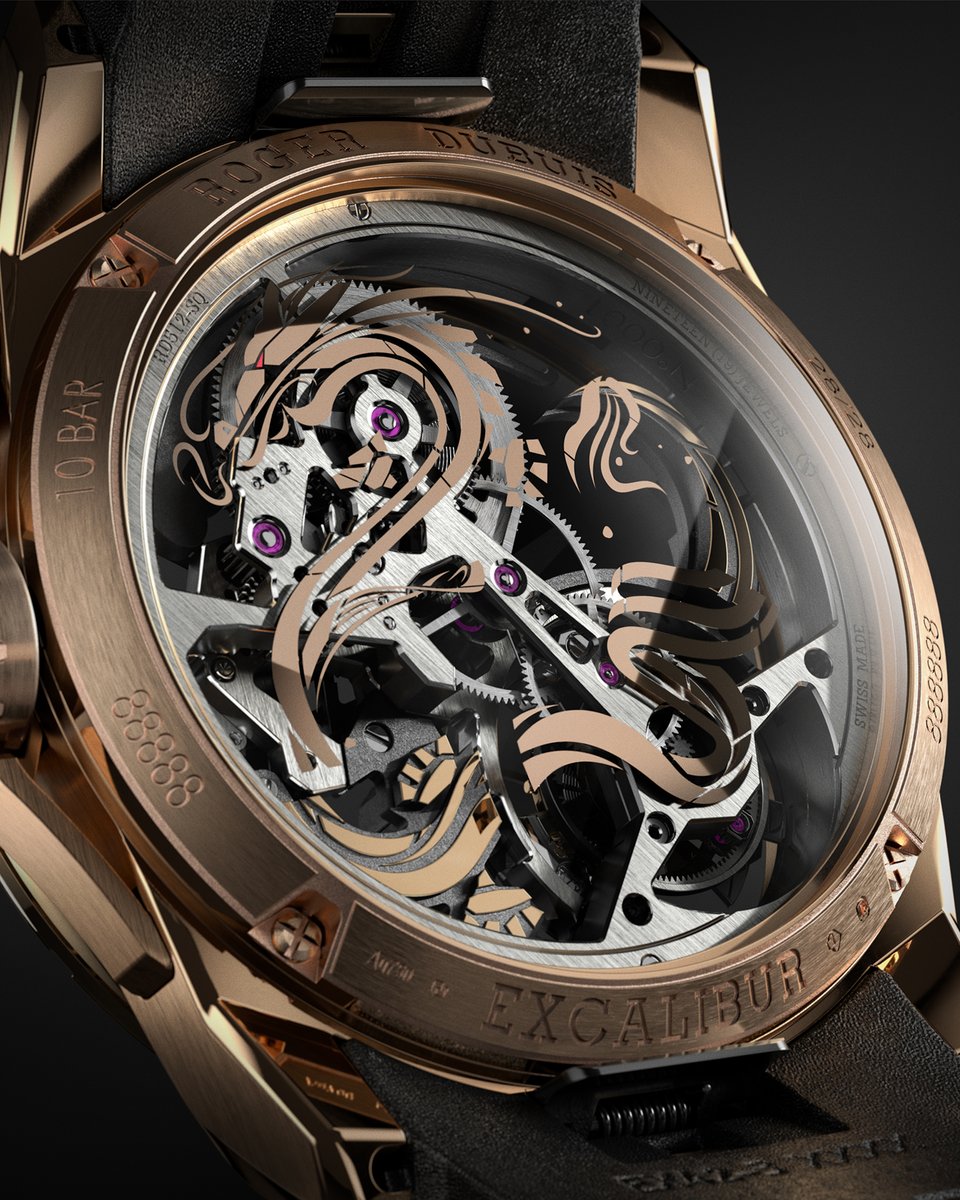 Beneath the striking dragon that adorns our Excalibur Dragon Monotourbillon lies the heart of innovation - the Calibre RD512SQ. This calibre embodies the spirit of watchmaking art since its inception in 1801.
Discover more: shorturl.at/dKLRW
#RogerDubuis #ExcaliburDragon