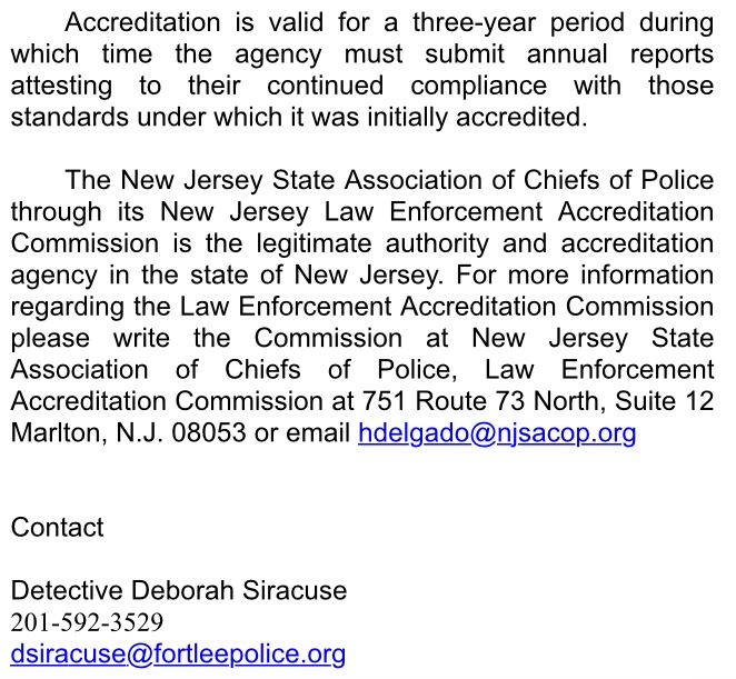 Fort Lee Police tweet media