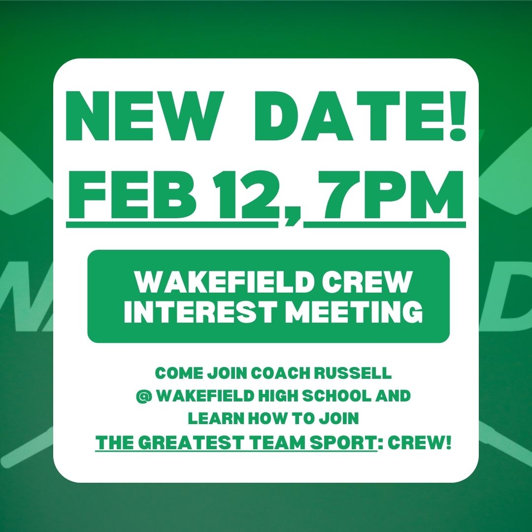 Join our team! Hear from the coach &amp; state champions! WHS crew never lets costs b a barrier. We r dedicated to equity so that everyone benefits. Southside 8th-grade students &amp; parents please join as well. @gunstonms_aps @apskenmore @jeffersonibmyp <a href="/WakeAthletics/">Wakefield Warriors</a>