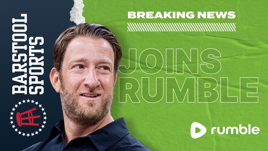 BREAKING: Rumble Announces Partnership With @barstoolsports “With the power of Barstool Sports, we are going to help Rumble be the top player in the video, cloud, and livestreaming space.” @stoolpresidente
