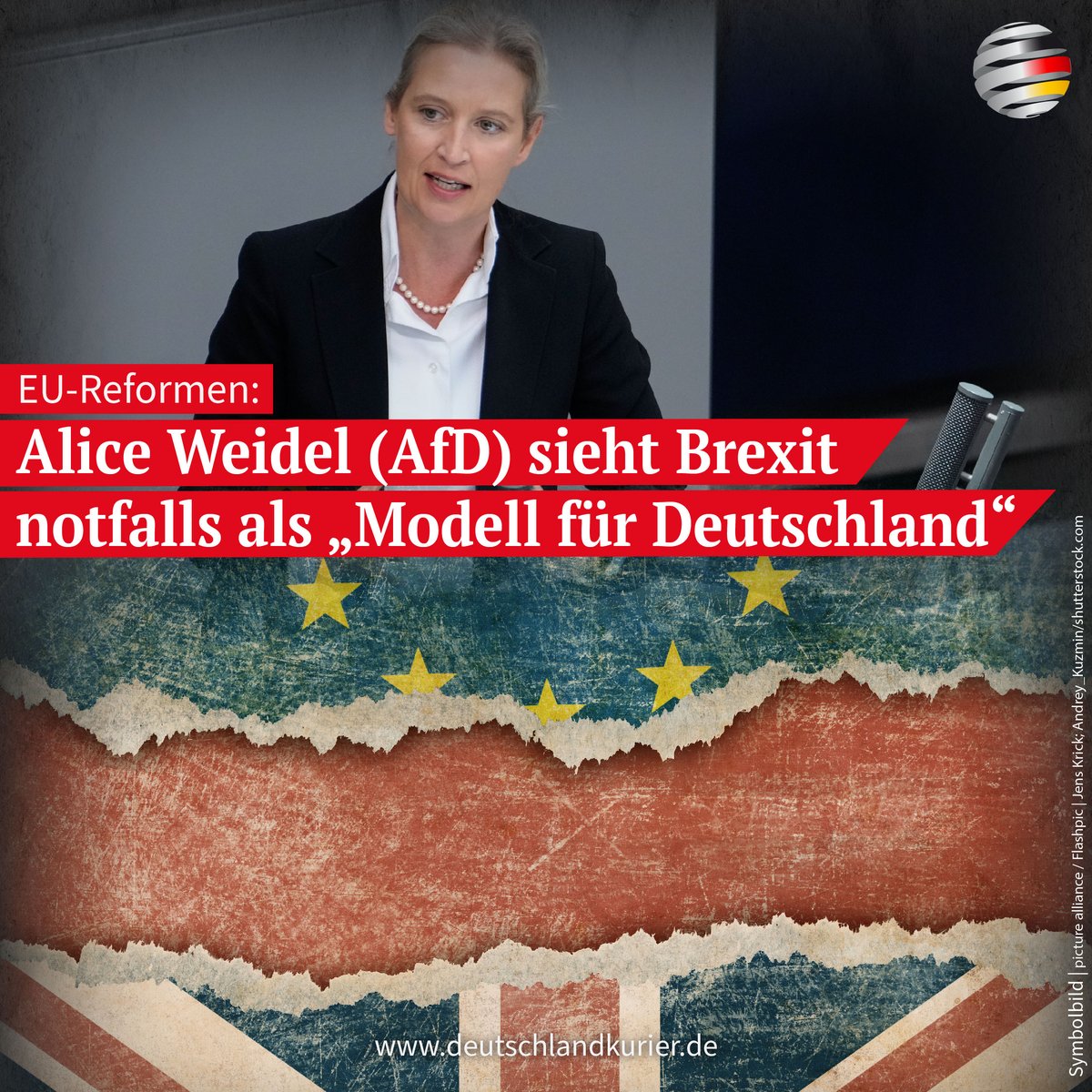 EU-Reformen: @Alice_Weidel (@AfD) sieht #Brexit notfalls als „Modell für Deutschland“​

Alice #Weidel, Fraktionsvorsitzende der @AfDimBundestag und AfD-Bundessprecherin, hat den #Austritt des Vereinigten #Königreichs aus der #EuropäischenUnion in einem #Interview als „absolut…