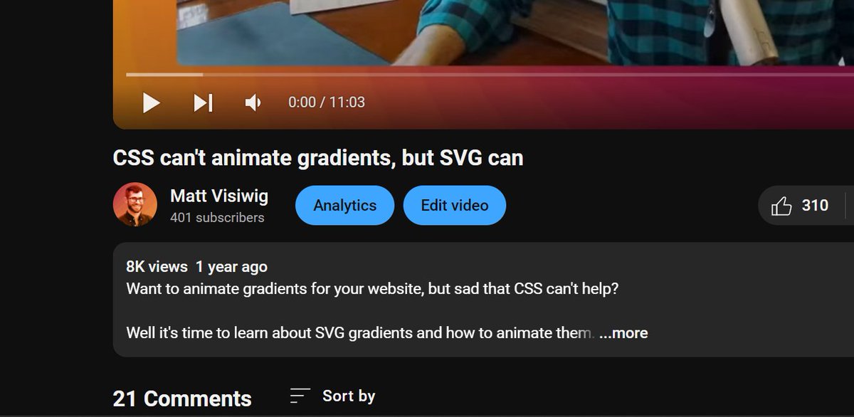 I gotta post more on YouTube

Hit 400 subs, my best vid was something I just posted on a whim

I love that my past vids can continue to drive interaction