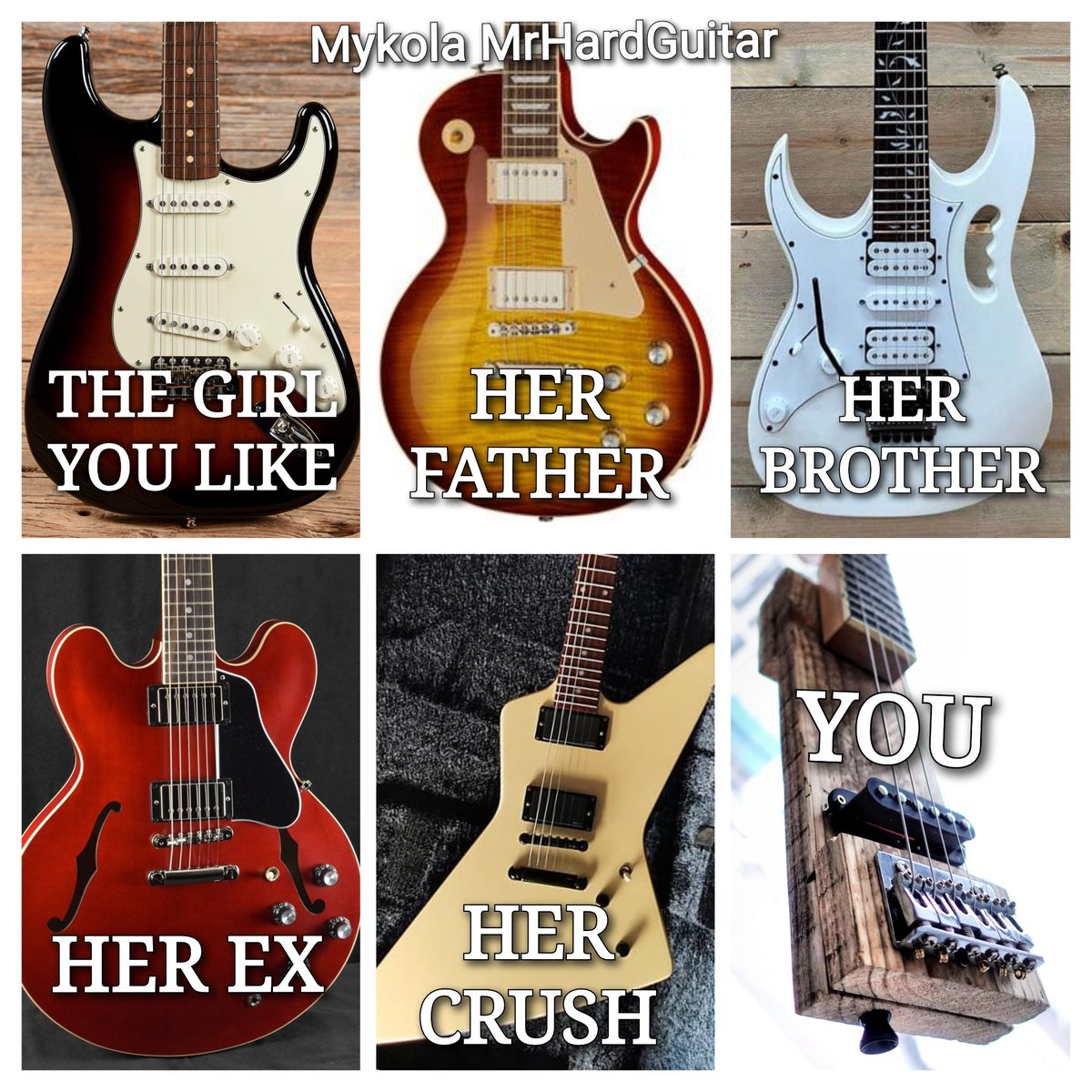 Made a meme about my new PERFECT (for me) guitar 😁

#guitar #guitars #guitarist #guitarists #musician #musicians #diyguitar #diy #handmadeguitar #handmadeguitars #luthier