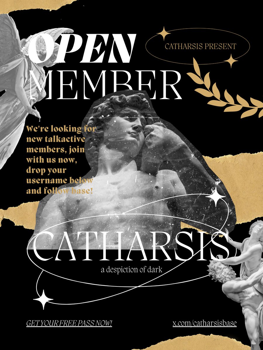 warga wirgi, catharsis open member, di cari yang bisa ngeramein, ngebacot, atraksi, yg ramenya ga di awal doang yu join, rep usn mu yg kece ntuh.
JANGAN LUPA FOLLOW BASE YA 🫰🏻