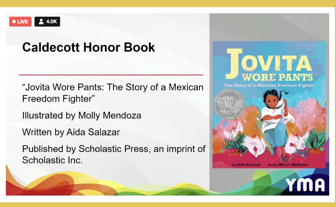 KateMessner's tweet photo. Four Caldecott Honor books this year! #alayma https://t.co/e5ujtkdqDD