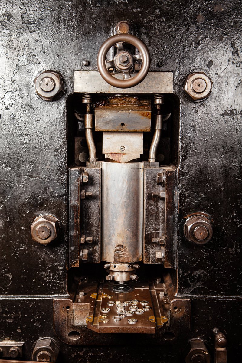 Did you know?

The Oom Paul press is one of the oldest working presses in the world with a manufacturing date of 1891.

Two presses were ordered from Ludw. Loewe &amp; Co. in Berlin to be used at the first South African Mint on Church Square, Pretoria