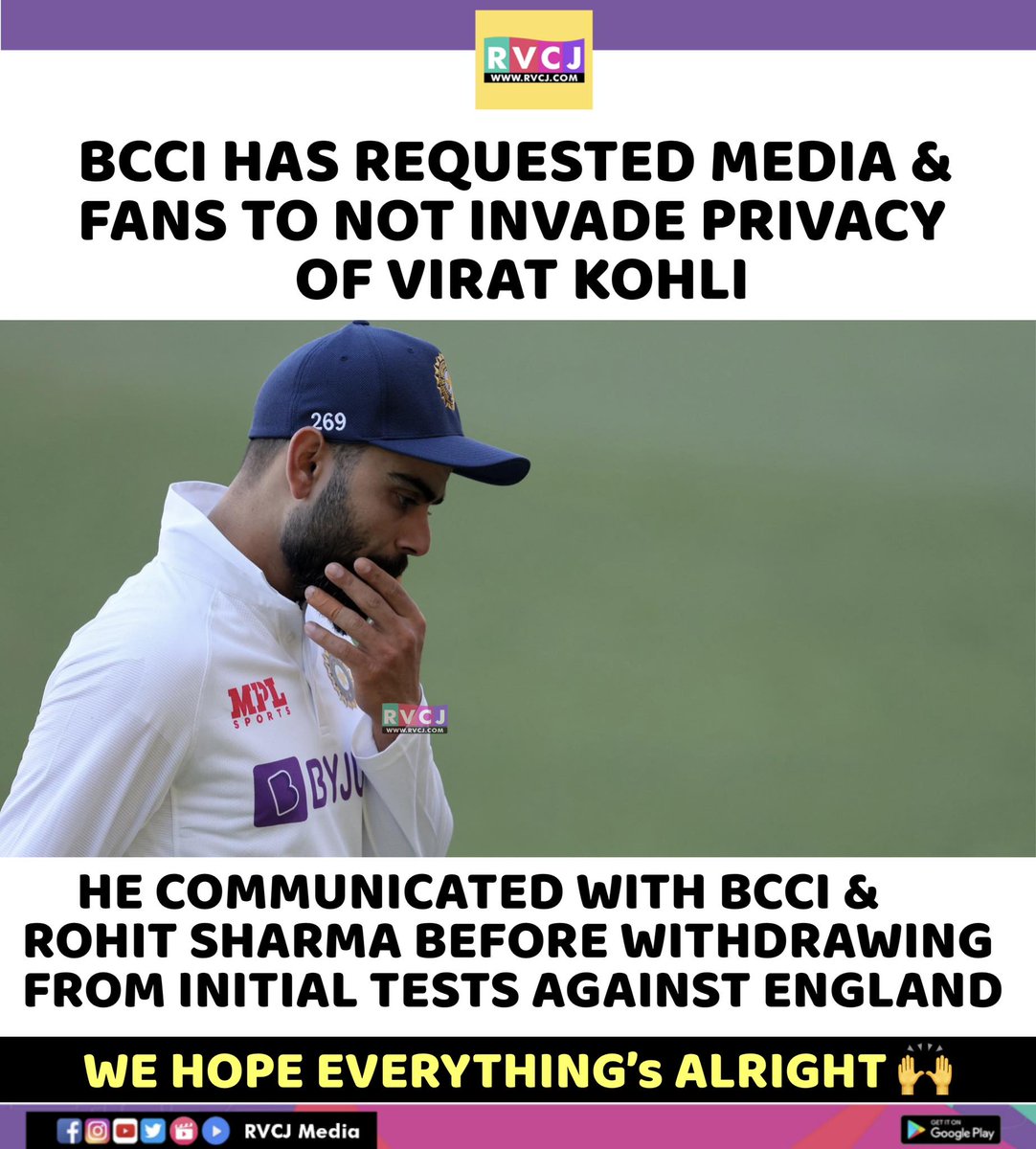 RVCJ_FB's tweet photo. BCCI has requested media &amp; fans on Privacy of Virat Kohli https://t.co/Kfr366XCCK