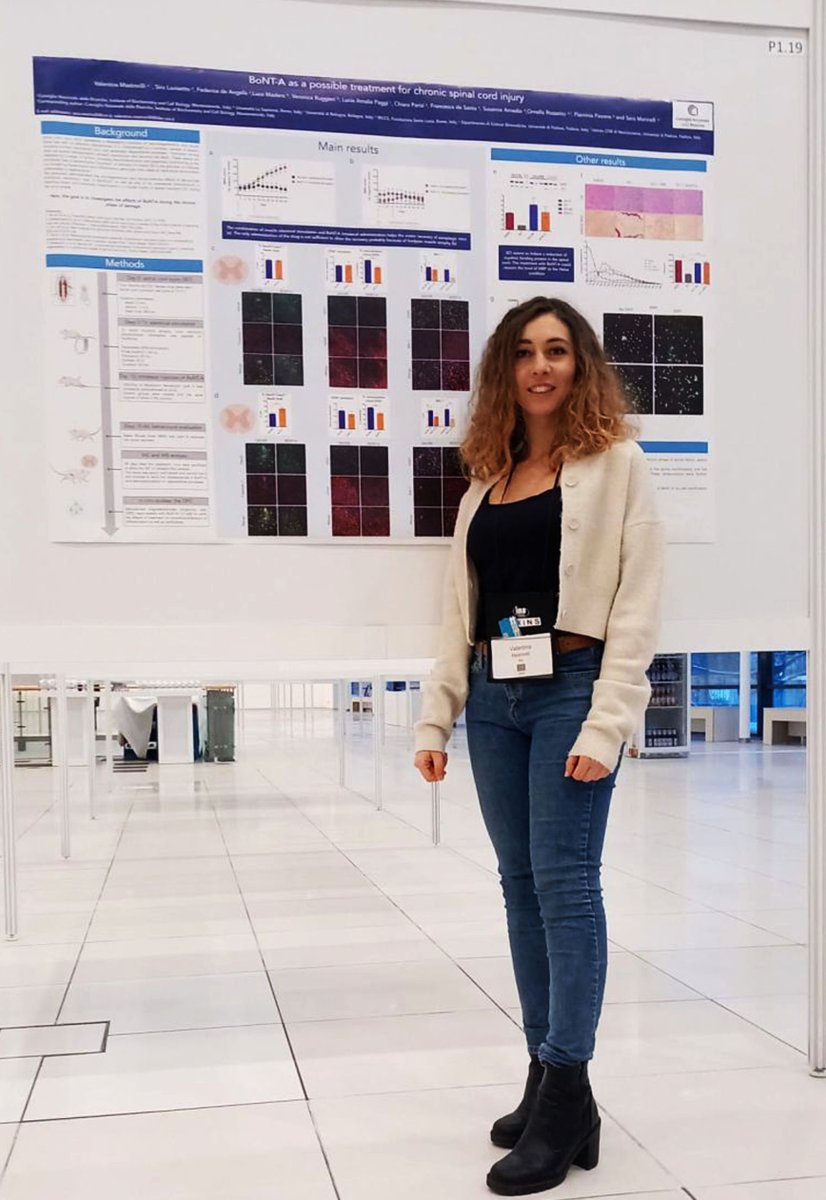 Cnr_Ibbc's tweet photo. ๐ข KUDOS to our young @Cnr_Ibbc researcher Valentina Mastrorilli from ๐๐๐ซ๐ข๐ง๐๐ฅ๐ฅ๐ขโ๐ฌ ๐๐๐ presenting the latest data on โBoNT-A as a possible treatment for chronic spinal cord injuryโ at the #TOXINS2024 Meeting!
๐ https://t.co/x5Ntrj3f7i
@molesanna @CNRsocial_ https://t.co/3X9o81uY4a