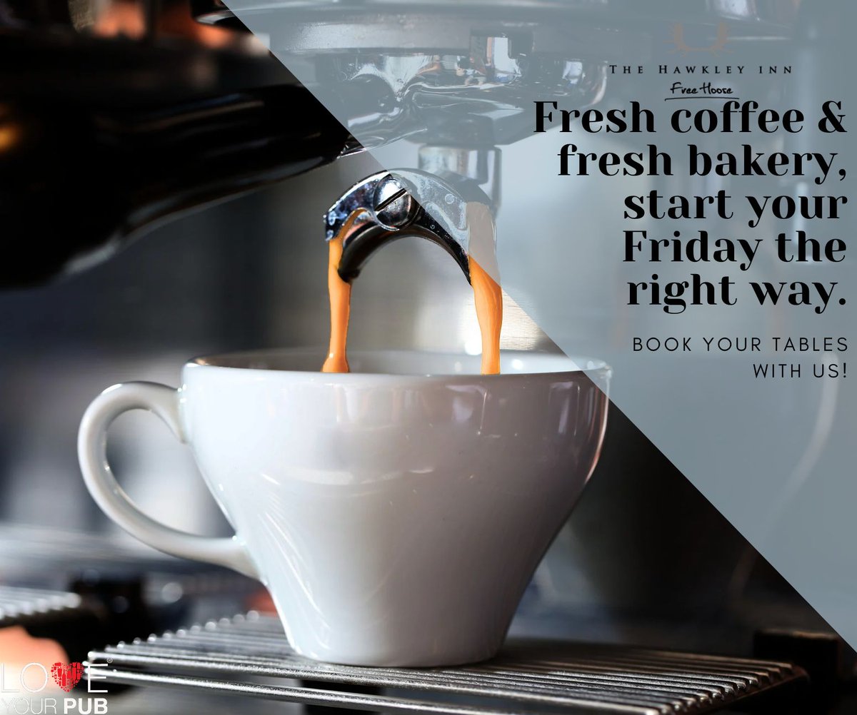 We have a one off special this Friday for you...
Join us between 9.30-11.30 and we will be offering fresh coffee with a fresh bakery selection for you to choose from, call now to book your tables on 01730 827205.
Take away coffee also available ☕