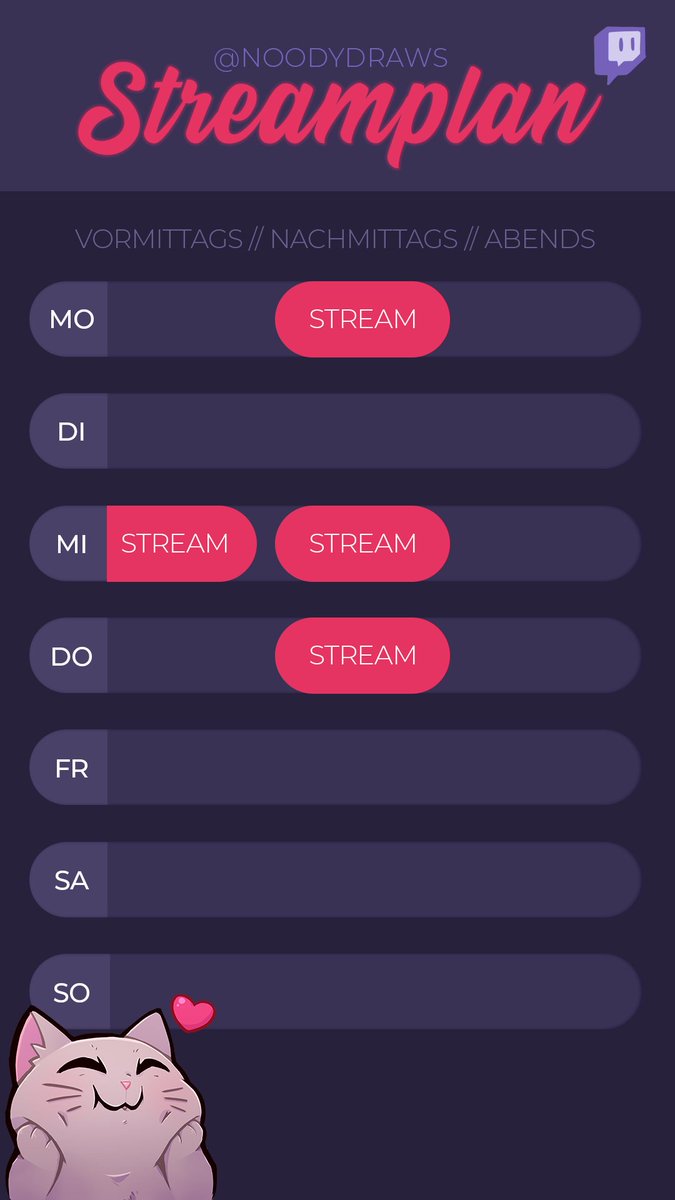 Streamplan für diese Woche!