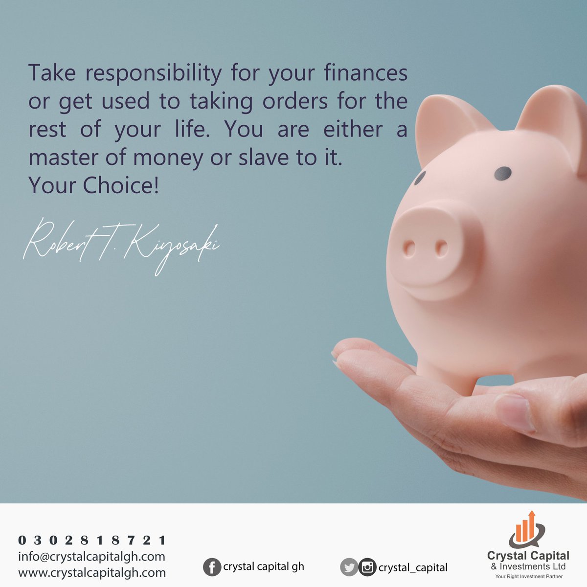 Crystal_Capital's tweet photo. A New Year has begun and your choice to be financially free is entirely up to you!
#BeMoneyWise #Money 
#Invest #Crystalcapital #Rightpartner 
#AskUsHow 0302818721 https://t.co/P6sKuFlxEQ
