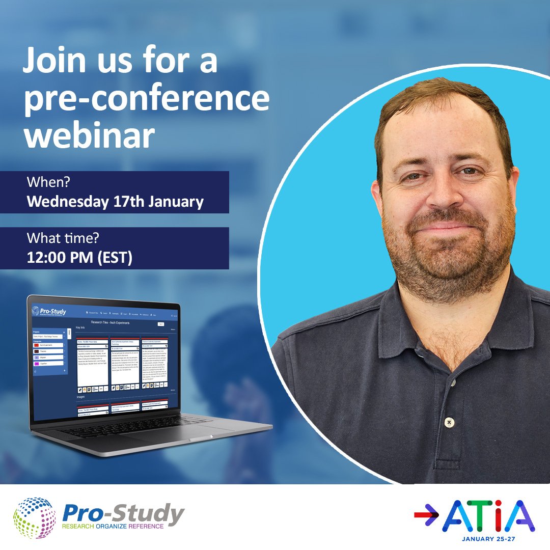 The clock is ticking down until we land in Orlando for #ATIA2024, so here's your last chance to join us for a Pro-Study refresher session! Join us on Tuesday 23rd January at 12 PM (EST): zurl.co/0eCm #ATIAOrlando @Assistive Technology Industry Association (ATIA)