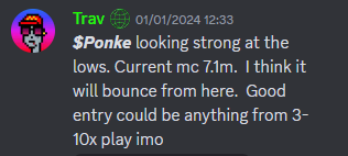 TravConnors's tweet photo. If you want to be early to plays you need to be an #EliteMember of Feine Network.

We bought the bottom of $PONKE and are ready for the ride-up, thanks for pumping our bags!

Join: https://t.co/xox1sOGIZP https://t.co/d8uAoNXi1R