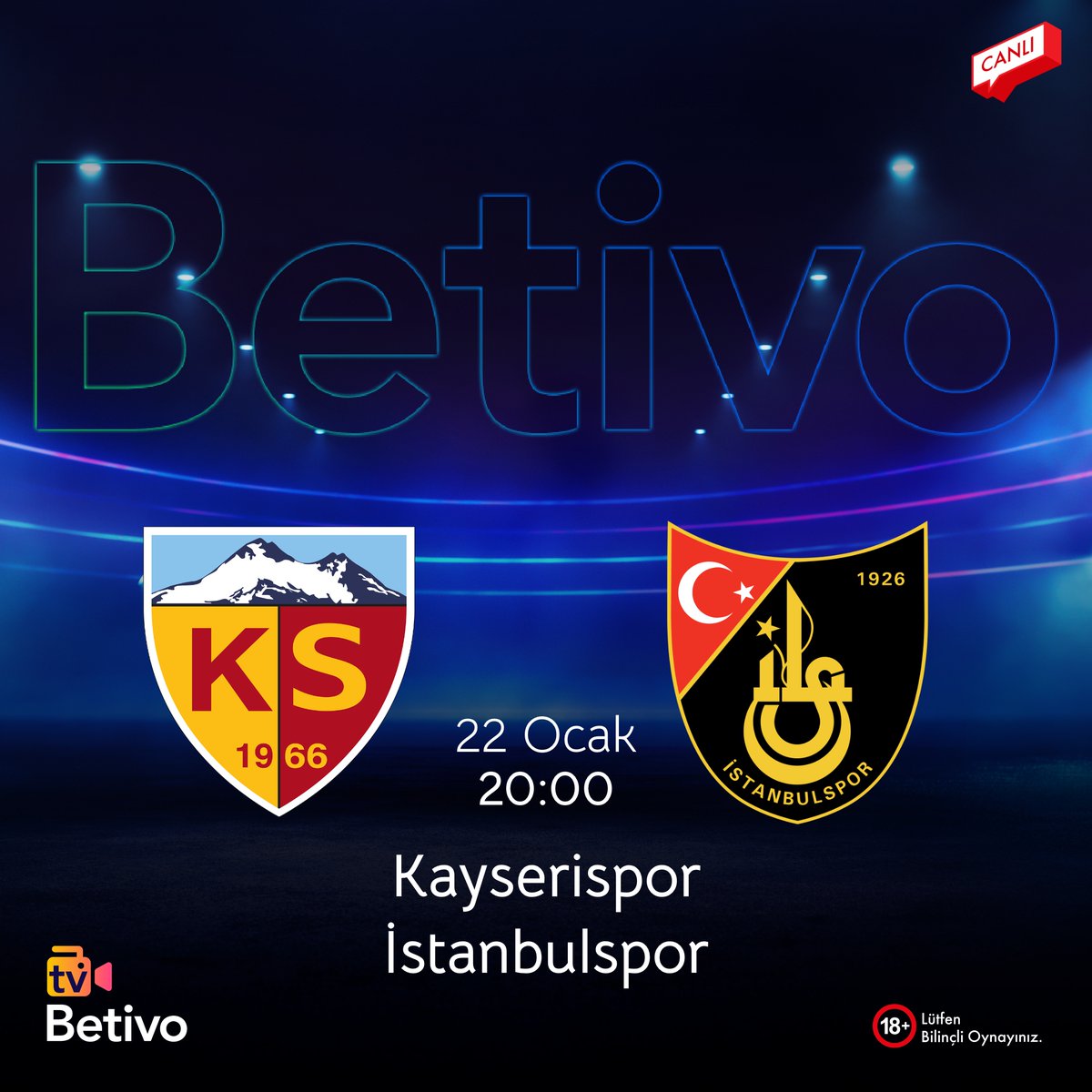 21. Hafta mücadelesi Betivo’da Kazandırıyor!

Kayserispor 🆚 İstanbulspor
🗓️22.01.2024
⏰20:00

➡️Giriş: bit.ly/betivouyeol
👉Telegram : t.me/BetivoTurkiye
📺Tv: bit.ly/BetivoTV

#bahis #spor #canlıizle #CanlıTV #betivo #Betivotv #KYSvİST #KYSR #superlig