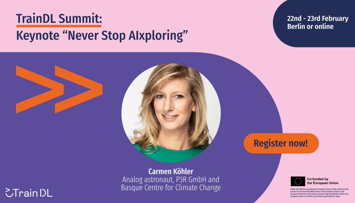 informatikradar's tweet photo. Data is collected everywhere – in your smartphone, at your hairdresser, in space. In her keynote at the #TrainDL Summit, @astro_carmen will talk about the importance of #data literacy and why it builds the basis for any good #AI application.
Join us 👉 https://t.co/8DE2haHN1G https://t.co/LGPkU8gDT1