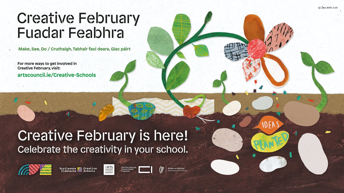 The Arts Council / An Chomhairle Ealaíon (@artscouncil_ie) on Twitter photo "a fantastic opportunity to nurture & celebrate the many ways in which schools & school communities embrace creativity" <a href="/MaureenKennell5/">Maureen Kennelly</a>
This year is the 1st year of #CreativeFebruary! We're inviting every school to join us celebrating creativity!
more: artscouncil.ie/News/Arts-Coun… "a fantastic opportunity to nurture & celebrate the many ways in which schools & school communities embrace creativity" <a href="/MaureenKennell5/">Maureen Kennelly</a>
This year is the 1st year of #CreativeFebruary! We're inviting every school to join us celebrating creativity!
more: artscouncil.ie/News/Arts-Coun…