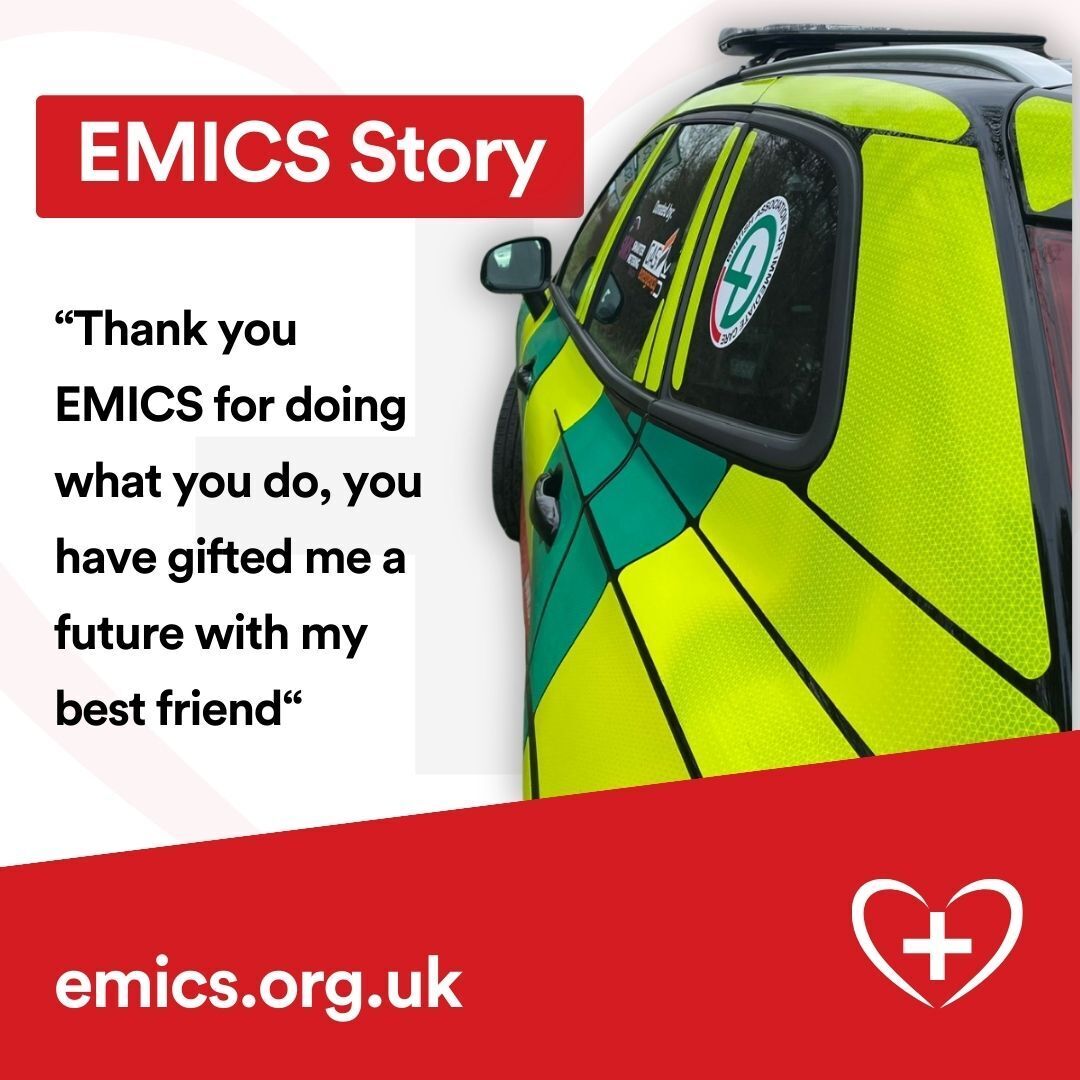 'Grateful to @EMICS999 doctors for saving my husband's life! 🌟 Their skill & dedication turned despair into hope.' Join me in supporting #EMICS - heroes in emergencies. A small donation can save lives. Donate now: emics.org.uk/donate Full story: emics.org.uk/news/thank-you…