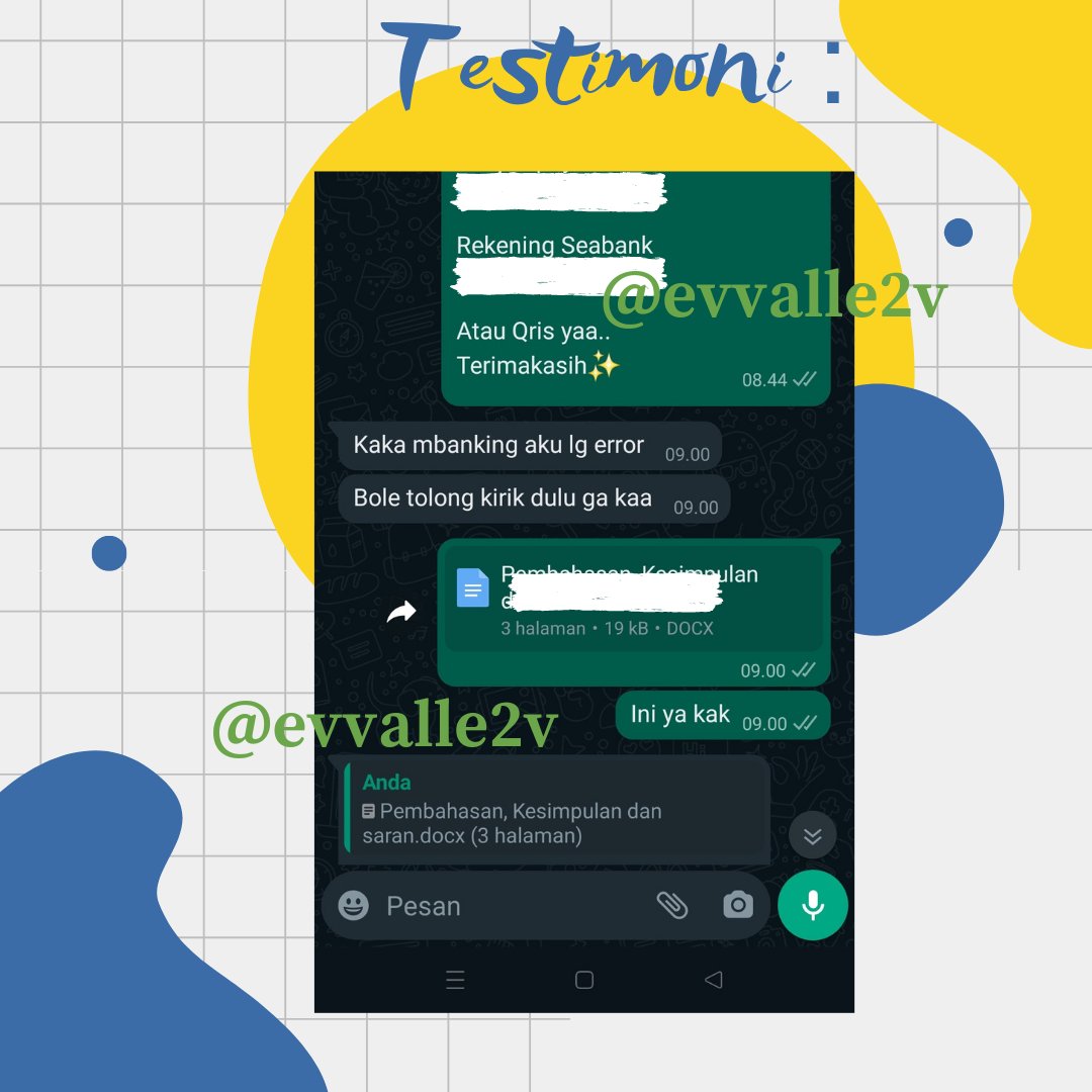 evvalle2v's tweet image. 269. Buat pembahasan, kesimpulan, dan saran
270. Laporan data mining clustering metode python
271. Laporan analisis klastering kmeans pakai SPSS dan PPT
#jokidatamining #jokipython #jokispss #jokippt #jokikmeans #jokitugaskuliah #jokitugas #jokimakalah
