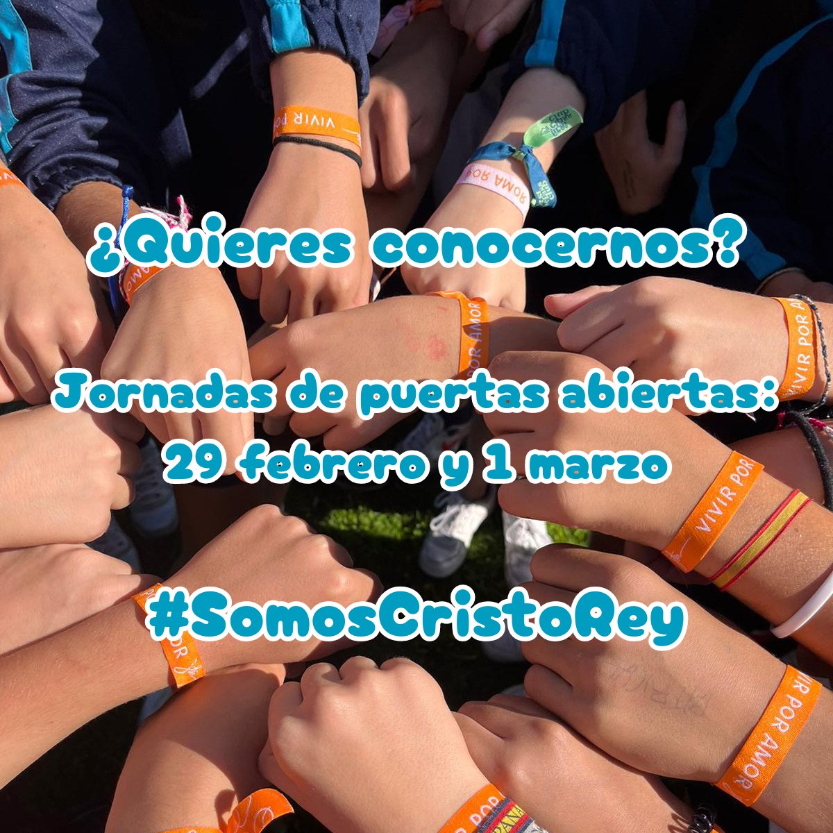 ¿Quieres conocernos?

Haz clic en el enlace y dinos cuándo te viene bien. ¡Te atendemos personalmente!
Apúntate a las jornadas de puertas abiertas del 29 de febrero y 1 de marzo.
👇
➡️ Infantil y Primaria: forms.gle/JxiRVgRpSRr2ku…
➡️ ESO y Bachillerato: forms.gle/r97R5FUqKiogCg…