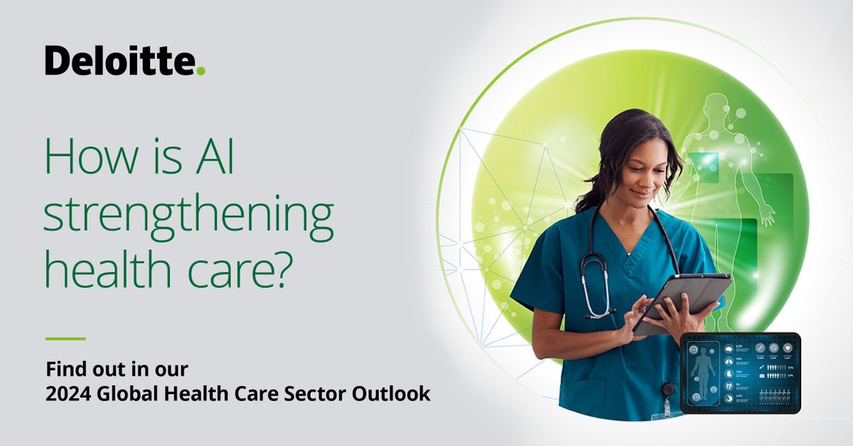#AI has the potential to streamline the global #healthcare system and improve the quality of care — but it's not without its risks. Dive into Deloitte's latest 2024 Global #HCOutlook to learn more: deloi.tt/3vB7T7y