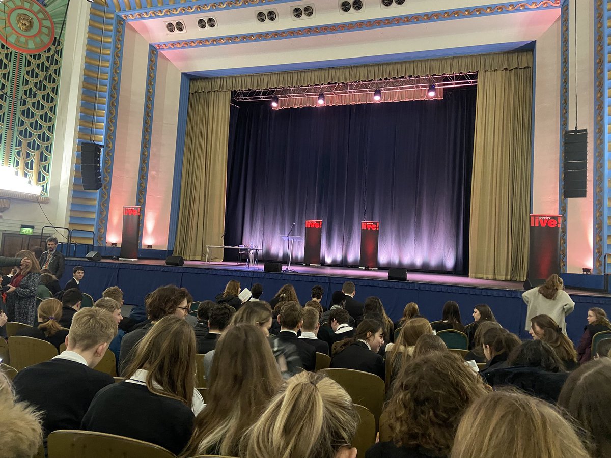 Excited for Poetry Live at @TheForumBath with some year 10 and 11 GCSE students