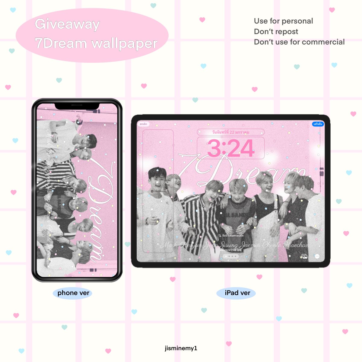 jisminemy1's tweet photo. giveaway   wallpaper 
7-Dream⭐️💘🥝

use for personal 
don’t repost &amp; use for commercial 
🎱ไม่อนุญาตให้นำไปลงที่อื่น ทำซ้ำหรือดัดแปลงนะคะ

💭/https://t.co/va5DUXarkW

ใช้แล้วมาอวดกันได้นะคะ💘💘🫶🏻 https://t.co/S2Vb4vm0NW