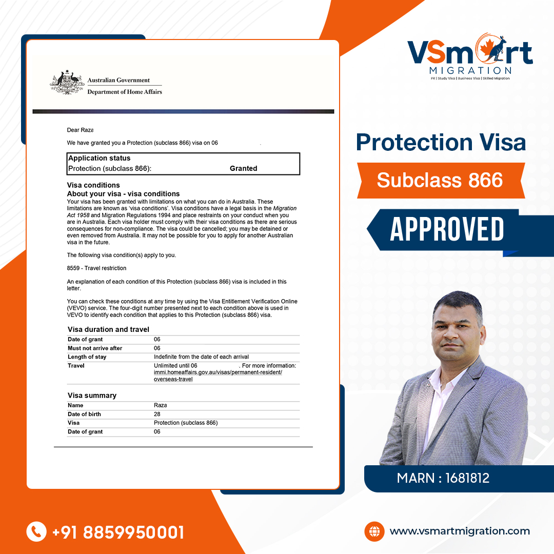 vsmartmigration's tweet image. 🌟 𝐂𝐨𝐧𝐠𝐫𝐚𝐭𝐮𝐥𝐚𝐭𝐢𝐨𝐧𝐬, 𝐌𝐫. 𝐑𝐚𝐳𝐚 🌟

🌎vsmartmigration.com

#ProtectionVisa #Subclass866 #PermanentResidency #VsmartMigration #VisaSuccess #DreamsRealized #MigrationJourney #Congratulations