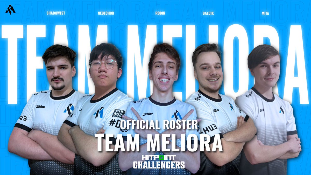 Team Meliora (@team_meliora) on Twitter photo Soupiska na <a href="/hitpointcz/">Hitpoint.cz</a> Challengers je ready!😎
Top: <a href="/TheShadowest/">Shadowest</a>
Jun: <a href="/skywalkerlol1/">skywalkerlol</a>
Mid: <a href="/the_roobin/">Roobin</a>
Adc: <a href="/BalcarJaroslav/">Jaroslav Balcar</a>
Sup: <a href="/mitamaso/">Mita</a>
Sub: <a href="/MatejBujnak/">Matej Bujňák</a> Soupiska na <a href="/hitpointcz/">Hitpoint.cz</a> Challengers je ready!😎
Top: <a href="/TheShadowest/">Shadowest</a>
Jun: <a href="/skywalkerlol1/">skywalkerlol</a>
Mid: <a href="/the_roobin/">Roobin</a>
Adc: <a href="/BalcarJaroslav/">Jaroslav Balcar</a>
Sup: <a href="/mitamaso/">Mita</a>
Sub: <a href="/MatejBujnak/">Matej Bujňák</a>