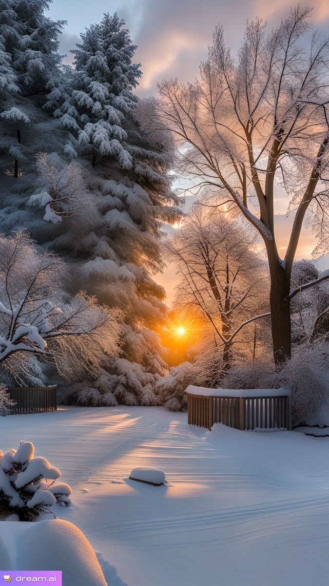 Beautiful sunset in the snow ❄️