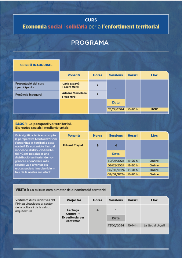CoopCatCentral's tweet photo. 👀 Encara et pots inscriure al #cursESS de l'Ateneu i la @uvic_ucc
Compta amb sessions virtuals entre setmana i visites a projectes d'economia social del territori, i la formació convalida per 2,5 crèdits ECTS
Corre, que comencem aquest dijous!!!
👉https://t.co/ftBKLk8lk2 https://t.co/14zGCrKVVc