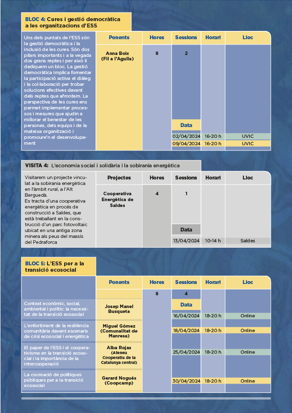 CoopCatCentral's tweet photo. 👀 Encara et pots inscriure al #cursESS de l'Ateneu i la @uvic_ucc
Compta amb sessions virtuals entre setmana i visites a projectes d'economia social del territori, i la formació convalida per 2,5 crèdits ECTS
Corre, que comencem aquest dijous!!!
👉https://t.co/ftBKLk8lk2 https://t.co/14zGCrKVVc