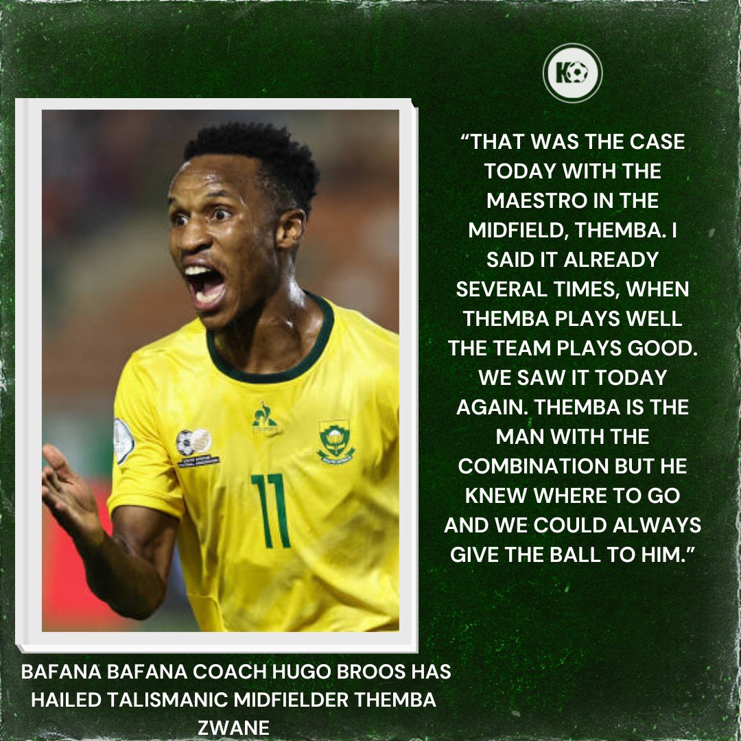 Bafana Bafana head coach Hugo Broos has praised Mshishi for his stellar performance against Namibia 🙌 Full story: tinyurl.com/5h2yknse