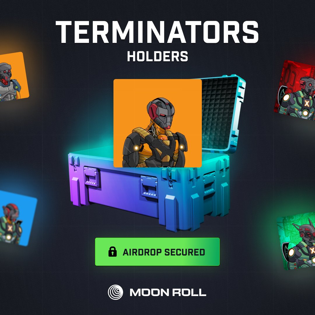 Moon Roll x <a href="/TerminatorsSOL/">Terminators</a>

We have airdropped $3,156 in free Lootboxes to 264 unique Terminators holders.

Win from $0.05 to $5,000 per day for 3 days.

Here how to claim 👇