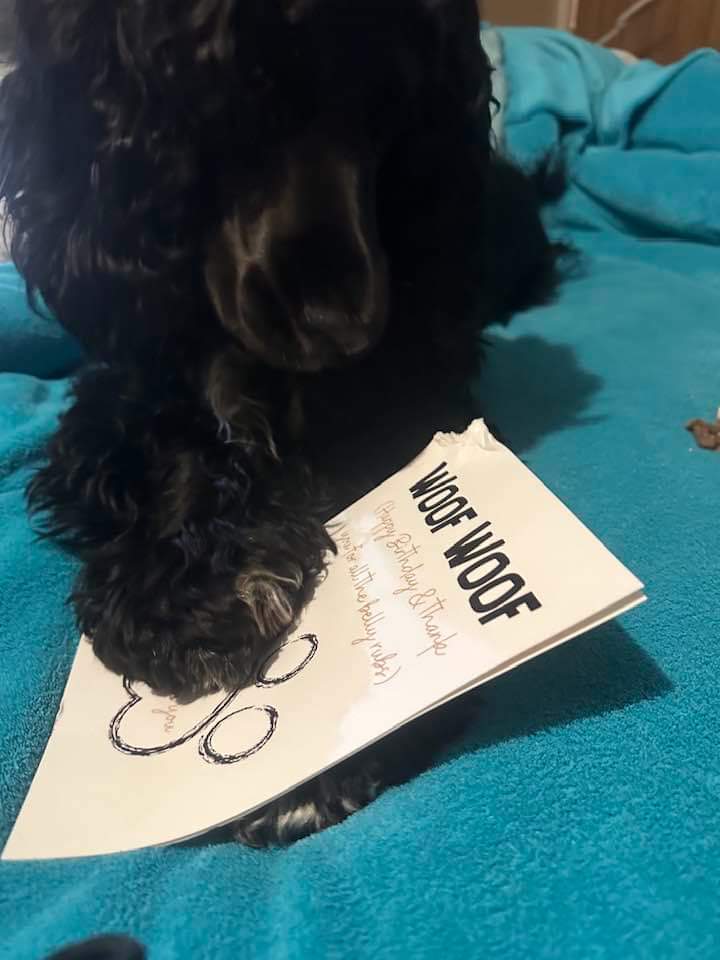 It's Hudad's birthday, I'm just putting my mark on his card
