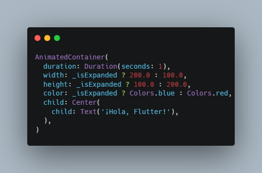 RicarteDev's tweet image. ¡Feliz #LunesProgramador! 💻✨ Esta semana en Dart y Flutter, llevemos la interactividad al siguiente nivel. 🚀 Echa un vistazo a este pequeño truco para animar un widget en Flutter: