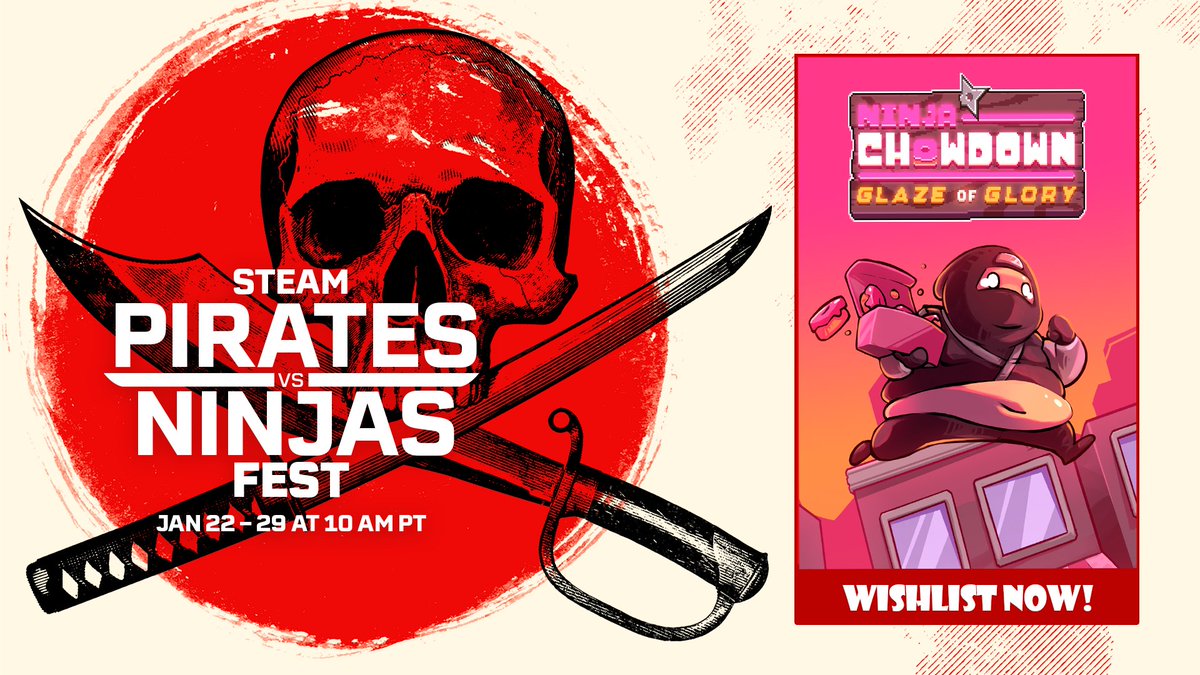 Abylight Studios 🎮 CITADELUM-EXOGRAPHER-ANOXIA (@abylight) on Twitter photo The Steam Pirates vs Ninjas Fest has just landed! 🎉
It's time to meet Donatsu and add Ninja Chowdown: Glaze of Glory to your wishlist! 🥷
You'll be able to enjoy this delicious gem developed by <a href="/DummyDojo/">Underling Uprising 🤜 Wishlist now!</a> and published by <a href="/AbylightStudios/">Abylight Studios</a> soon!🍩
👉 store.steampowered.com/app/2698490/Ni… The Steam Pirates vs Ninjas Fest has just landed! 🎉
It's time to meet Donatsu and add Ninja Chowdown: Glaze of Glory to your wishlist! 🥷
You'll be able to enjoy this delicious gem developed by <a href="/DummyDojo/">Underling Uprising 🤜 Wishlist now!</a> and published by <a href="/AbylightStudios/">Abylight Studios</a> soon!🍩
👉 store.steampowered.com/app/2698490/Ni…