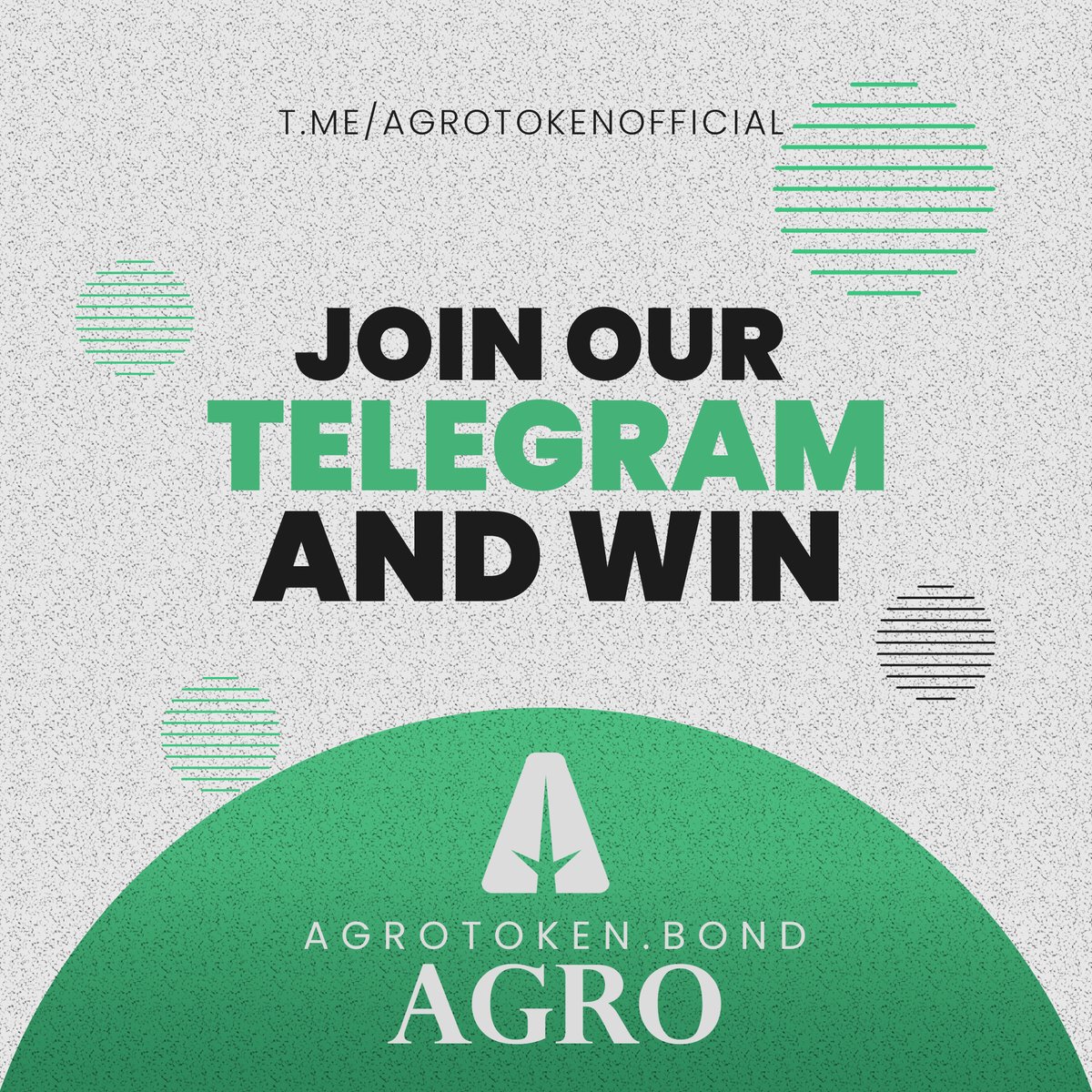agrotokenbond's tweet photo. 📢 JOIN AGRO Token (AGRC) TELEGRAM and winn 100 000 AGRC

✅ Like &amp; RT
✅ Follow @agrotokenbond 
✅ Join AGRO Telegram Channel https://t.co/8Gckzt2qWh 
✅ Drop your $SOL wallet in Telegram Channel 👇

#airdrop #telegram #sol #cryptocurrency #crypto #agrotoken #agrotokenbond #agrc https://t.co/8f20sPRNL3