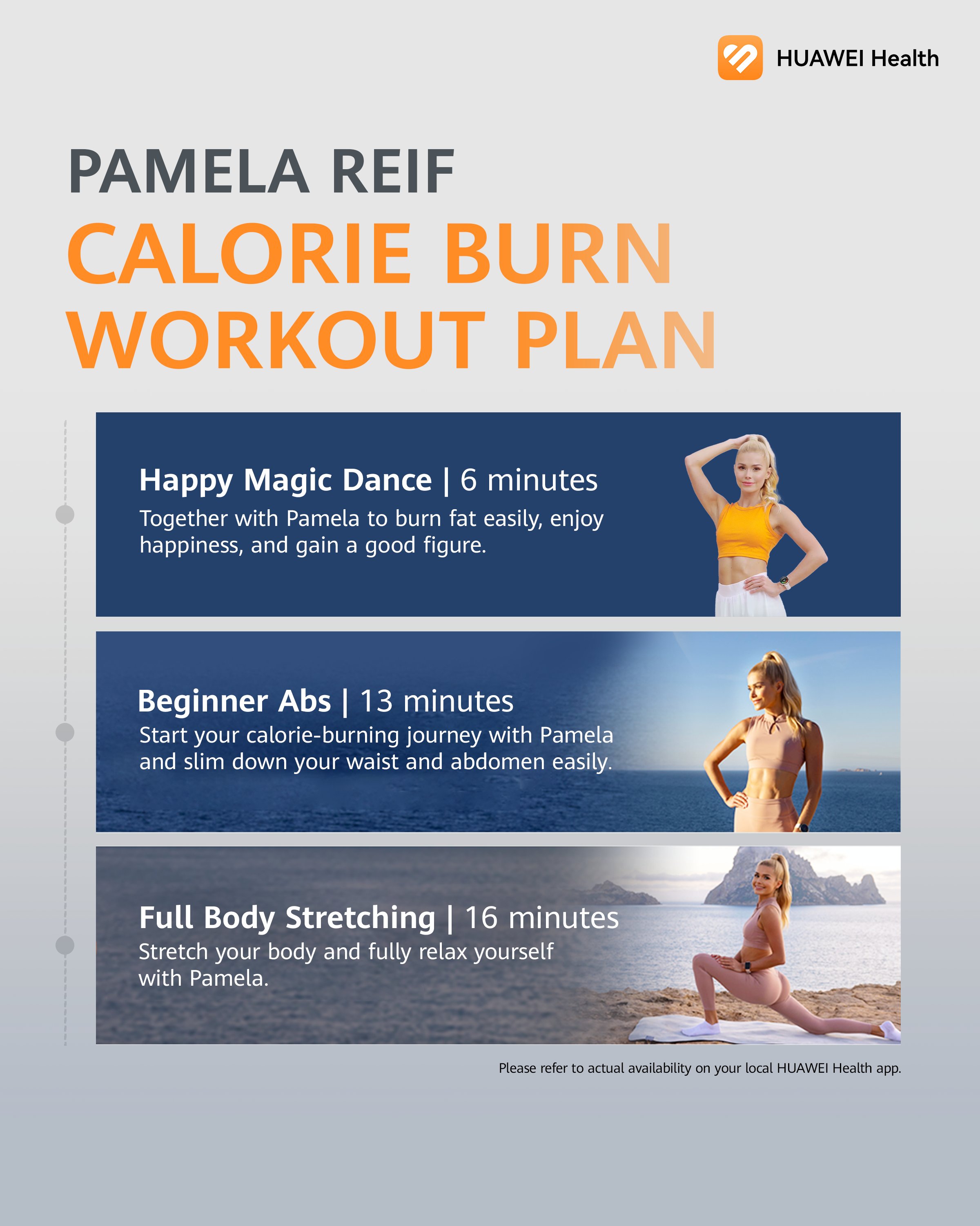 Huawei Mobile on X New year fitter you Transform your fitness routine with Pamela Reif s Calorie Burn Workout Plan. Dive into these calorie burnout sessions and light up your rings exclusively