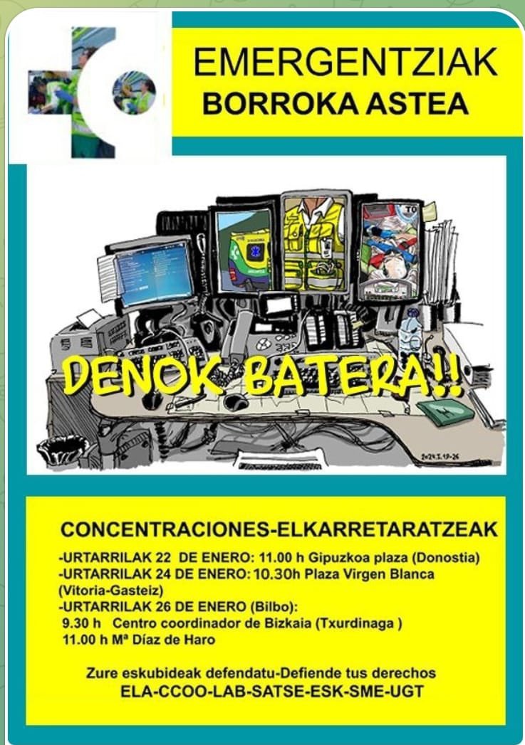 U V I   M O V I L   O S A K I D E T Z A

1️⃣ Fin de semana sin médico en Gernika.
2️⃣ Hoy lunes sin médico en Nanclares.
3️⃣ Mañana cuál va a ser⁉️ 

🟥 Por un modelo comprometido con
L A   D E F E N S A
D E   L O S
S E R V I C I O S   P Ú B L I C O S❗️

#SalvemosLaEmergencia