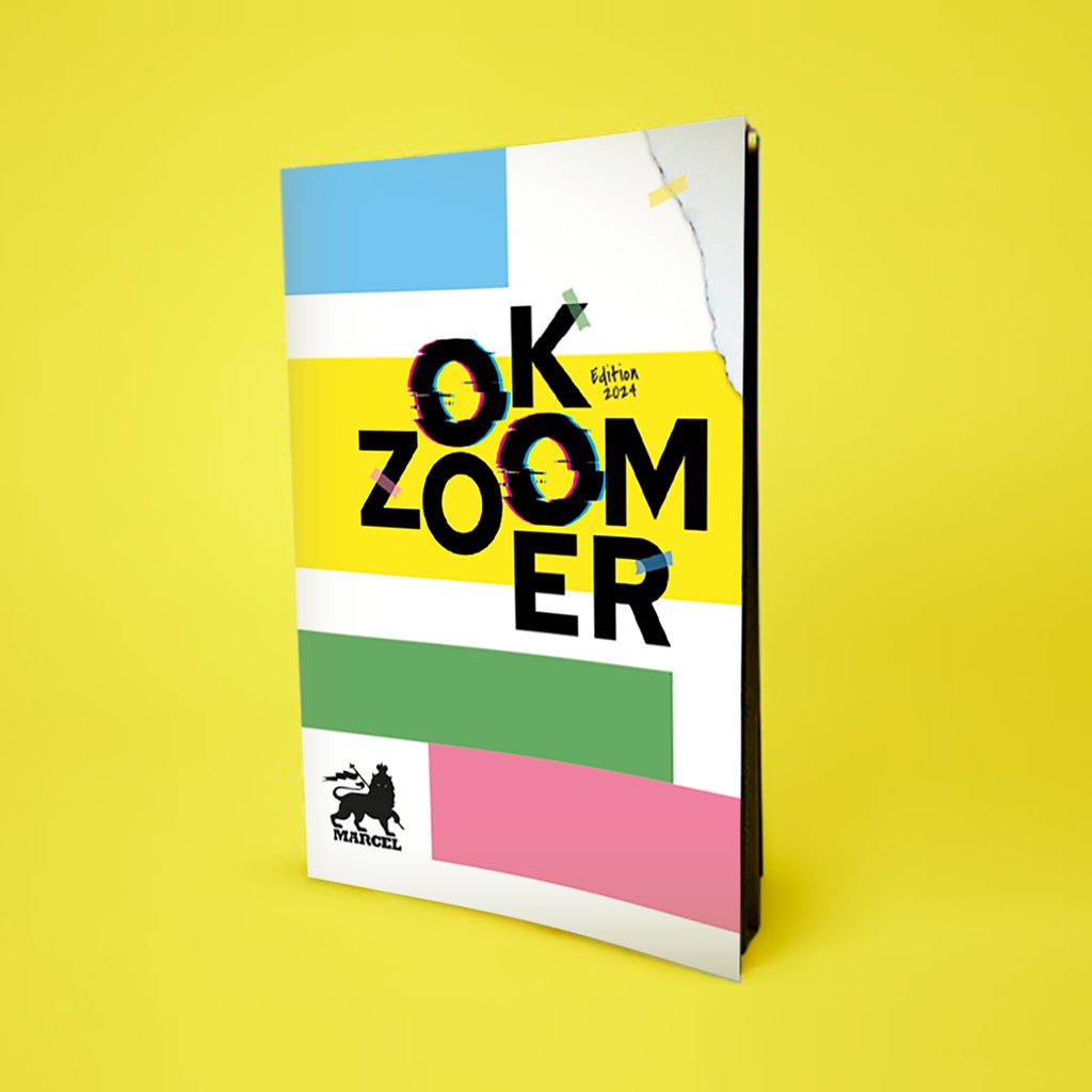 MarcelAgency's tweet photo. 🚨 On est qu'en janvier, mais le livre de l'année est déjà dispo 🚨

Ok Zoomer vol.3 est OUT, "le condensé de l'année 2023 sur Internet, dans la comm', dans la société, et globalement dans la vie des gens nés après 1997" https://t.co/7wymrEklNq