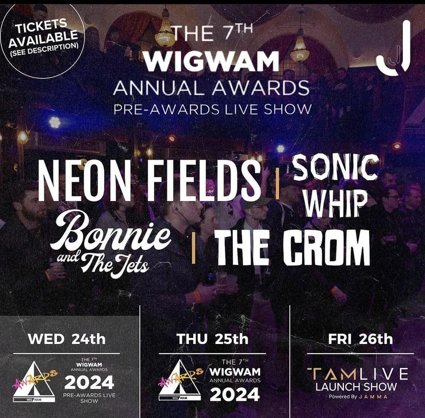 Jake Dollery (@jdrocks66) on Twitter photo Check this tasty live lineup.
Wednesday night at The Bedford.
Tickets still available from eventbrite.co.uk/.../pre-awards…...
<a href="/Radio_WIGWAM/">Radio-WIGWAM</a> <a href="/TheCromMusic/">The Crom</a> @SonicWhip <a href="/BonnieNClyde490/">BonnieAndTheJets✌</a> <a href="/NeonFieldsBand/">Neon Fields</a> Check this tasty live lineup.
Wednesday night at The Bedford.
Tickets still available from eventbrite.co.uk/.../pre-awards…...
<a href="/Radio_WIGWAM/">Radio-WIGWAM</a> <a href="/TheCromMusic/">The Crom</a> @SonicWhip <a href="/BonnieNClyde490/">BonnieAndTheJets✌</a> <a href="/NeonFieldsBand/">Neon Fields</a>