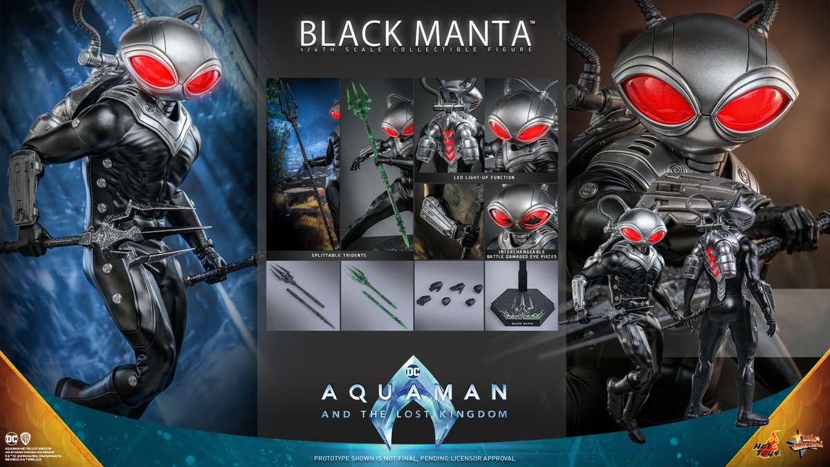 #HotToys 1/6th scale #BlackManta figure from #Aquaman2 is available for pre-order now! bit.ly/HTBlackManta