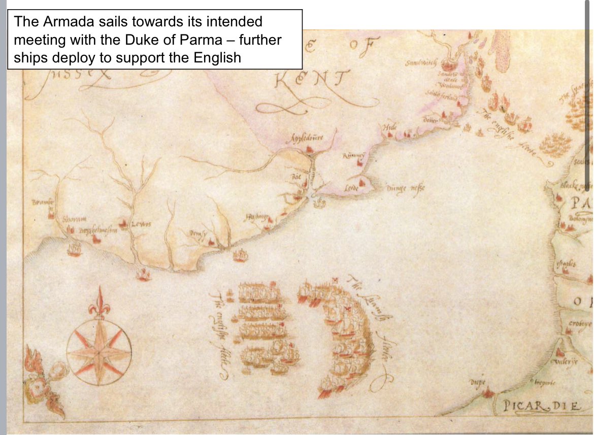 Went total geek last week when reenacting the armada with year 10 - using the 16th century maps as they went through the stages using sweets