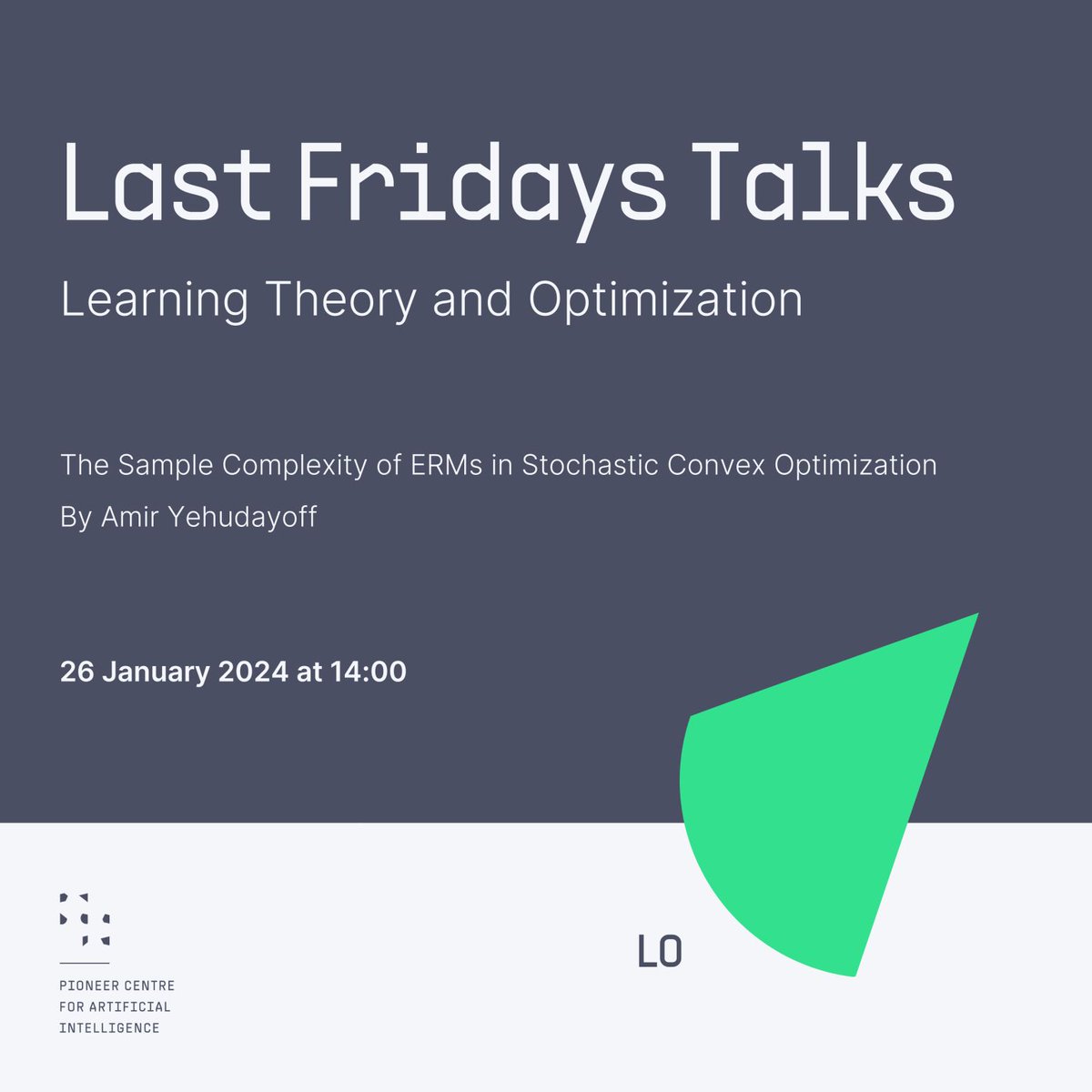 We are thrilled to introduce our new Talk Series, Last Fridays Talks! 🤩 Each last Friday of the month, one of our seven Collaboratories will present current work, results and recent papers. Sign up to join us in person or online! For more information: aicentre.dk/events/last-fr…
