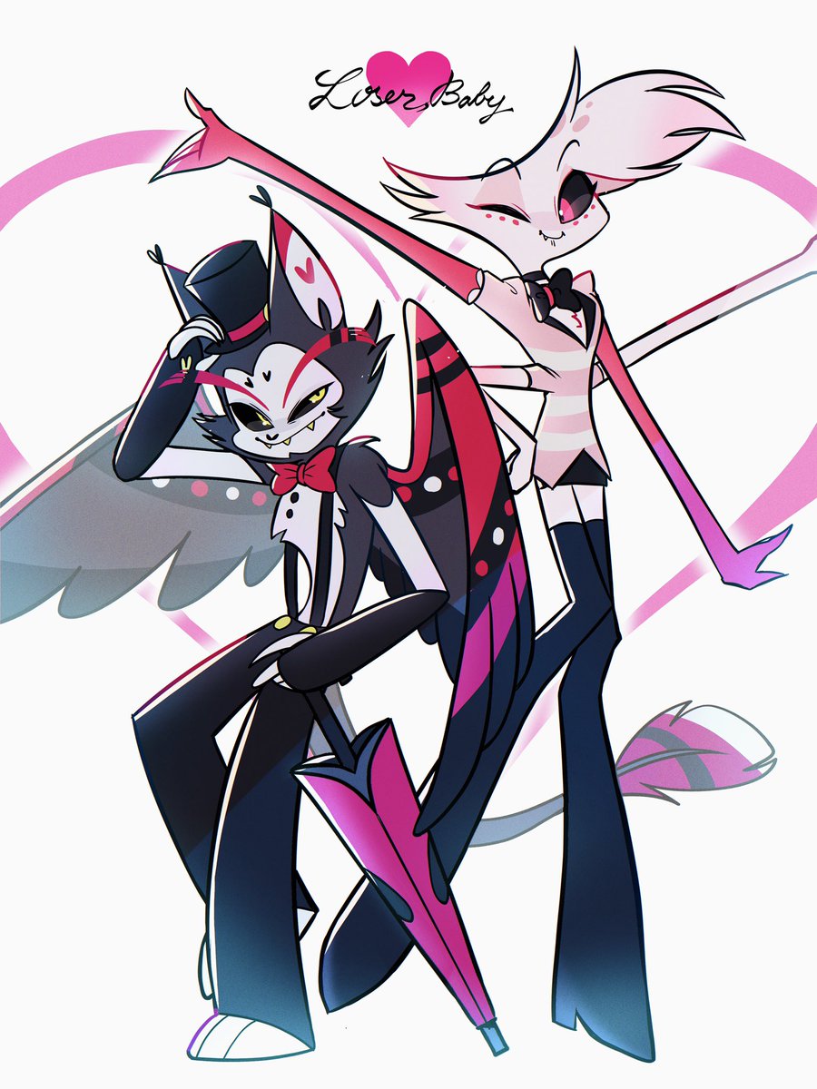 「Loser, Babyハスエンちゃん!#huskerdust #HazbinHo」|笠子❤️‍🔥原稿のイラスト