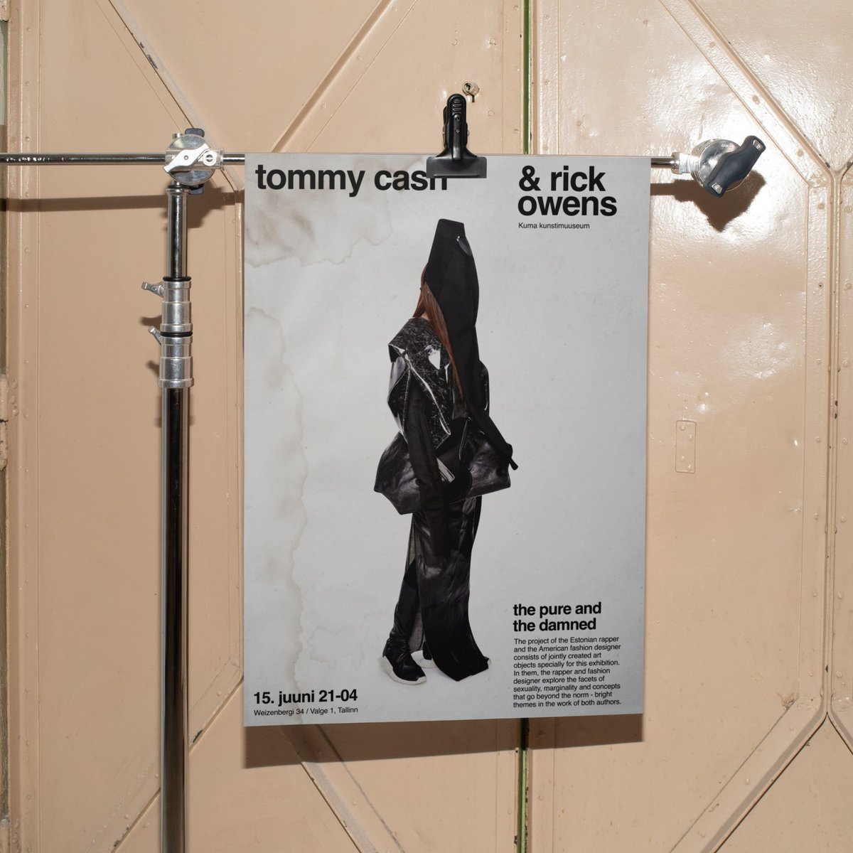 butcher_studio's tweet photo. Exploring our archives, we spotlight our Tommy Cash posters: a fusion of Swiss minimalism and bold narratives. One captures Cash's energy alongside Rick Owens' fashion, the other, his unique artistry. 
#ButcherStudio #TommyCash #RickOwens #PosterArt #Design #Art https://t.co/3NG8GjUbWO