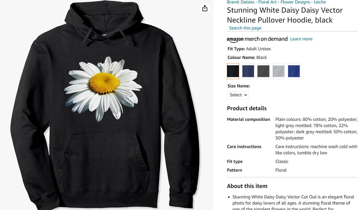 TaicheTees's tweet photo. Stunning White Daisy Daisy Vector Neckline Pullover Hoodie, black : https://t.co/maQpYvfuus: #Fashion #daisies #flowers #flower #nationaldaisyday #daisyday #daisy #aprilbirthflower #april #january28th #weddinganniversary #5thanniversary #marriedfiveyears https://t.co/poEDeanpIa https://t.co/hbYbpWLeMx