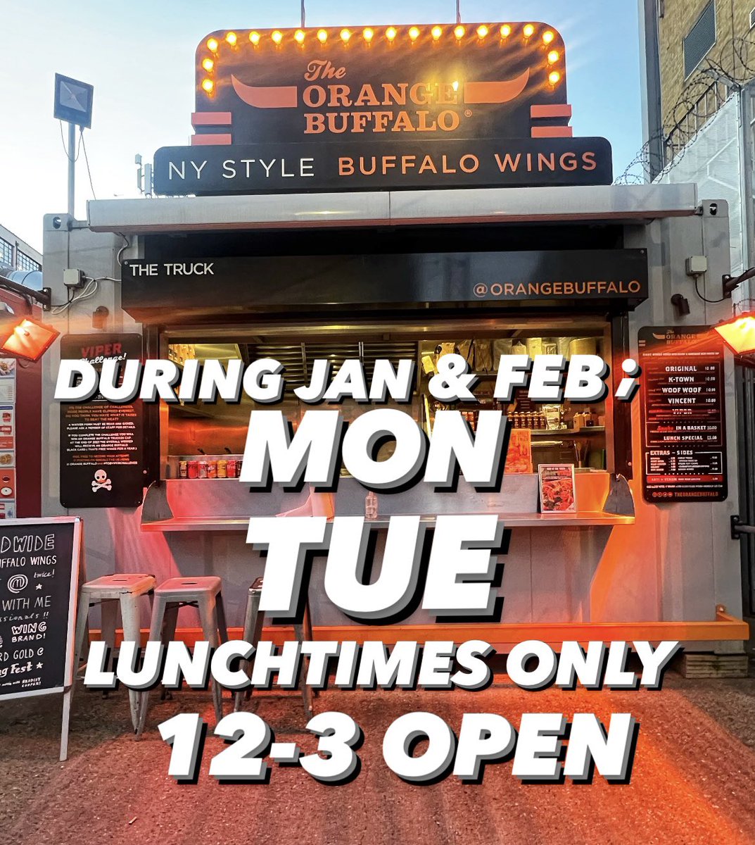 Lunchtimes in JAN &amp; FEB <a href="/trumanbrewery/">The Truman Brewery</a> 🧡🍗